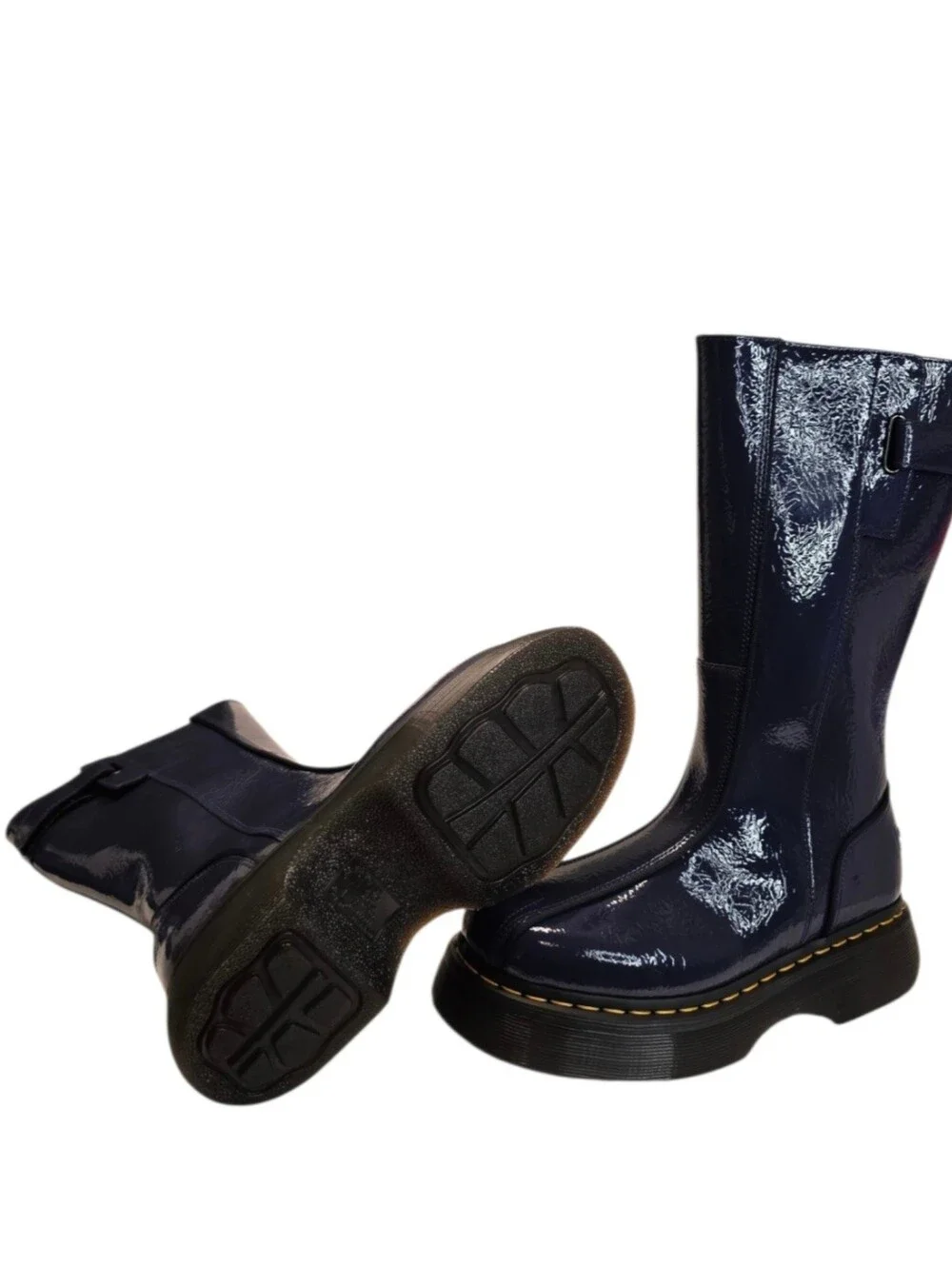 Brand-New Dr. Martens Buzz Hi Blue Leather Womens Boot Size 7